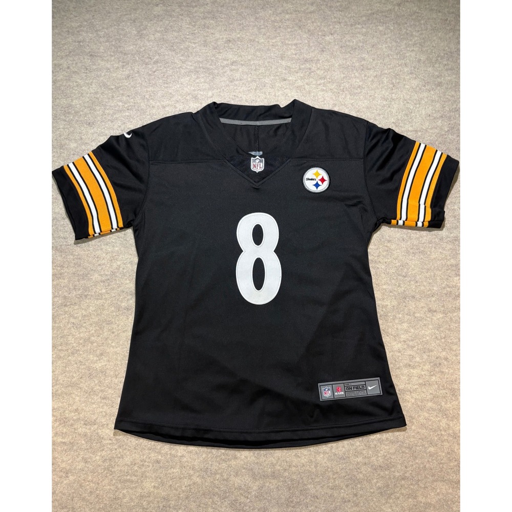 Nike Pittsburgh Steelers Kenny Pickett 8 NFL Jersey Mens XL Black On Field